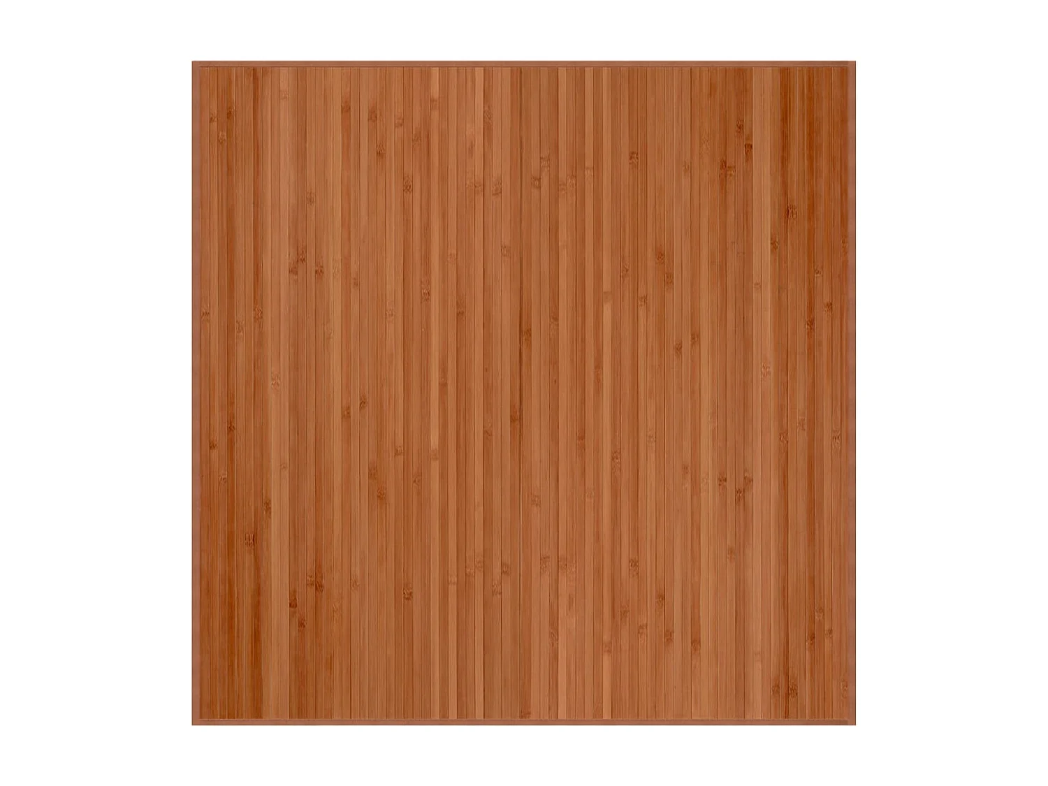 Tapis carré marron 100x100 cm bambou