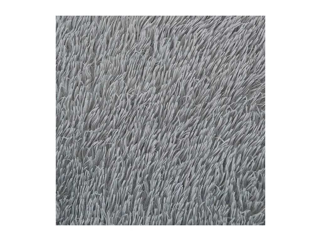 Alfombra de pelo largo NAVARRA gris claro 120x120 cm