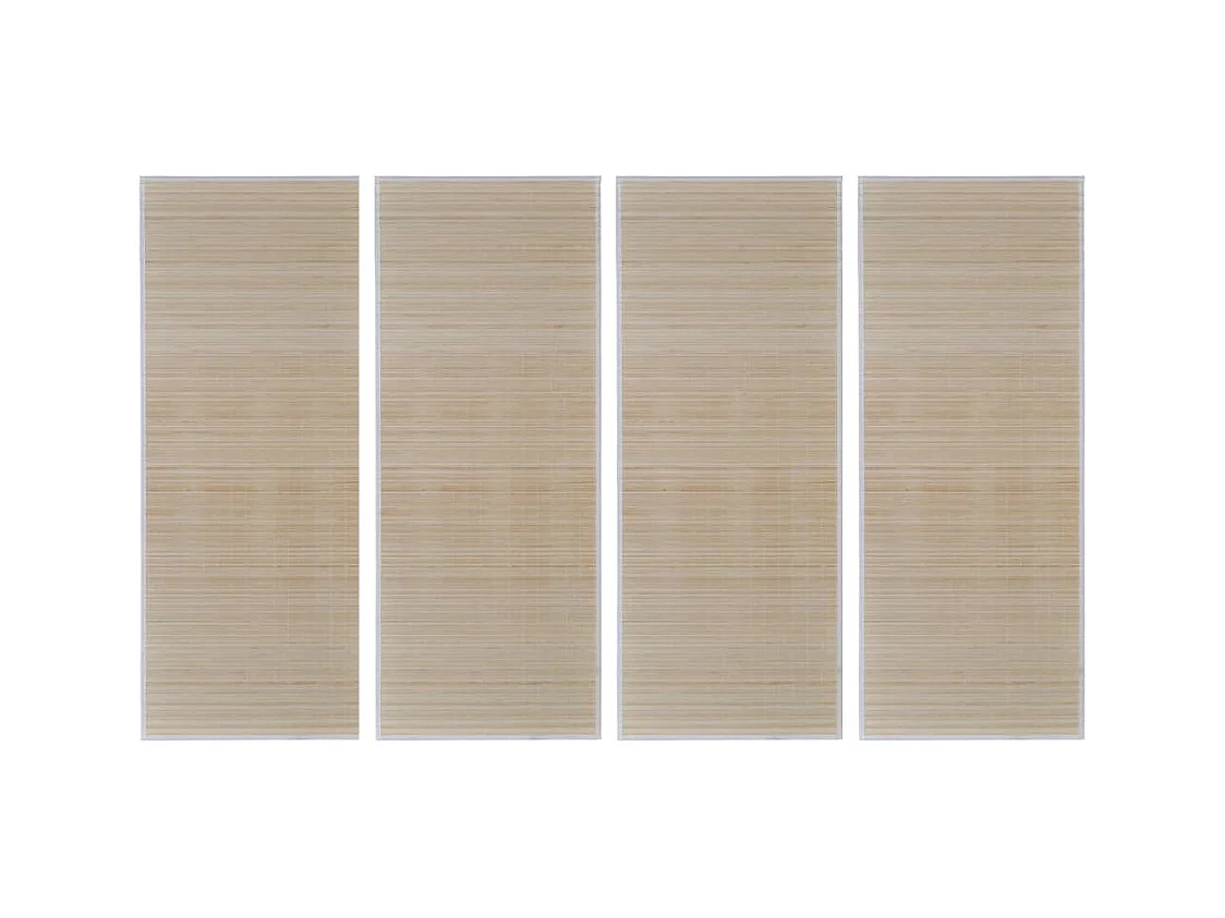 Tapis rectangulaires Bambou naturel 4 pcs 120x180 cm