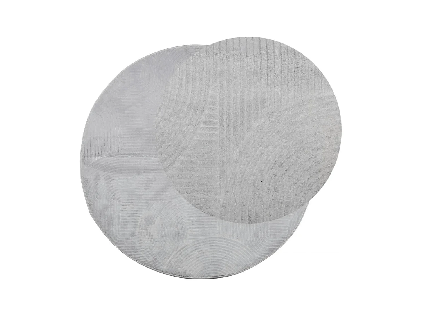 Tapis IZA poils courts style scandinave gris Ø 160 cm