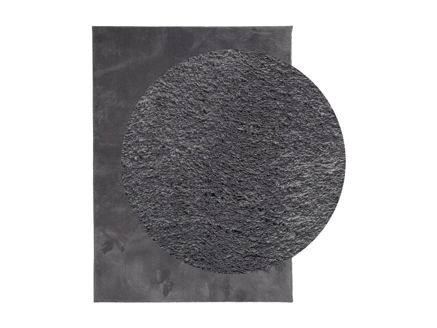 Tappeto lavabile a pelo corto morbido HUARTE antracite 120x170 cm