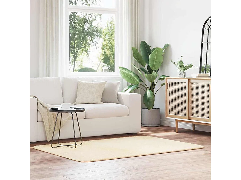 Alfombra de pelo largo NAVARRA crema 120x170 cm poliéster