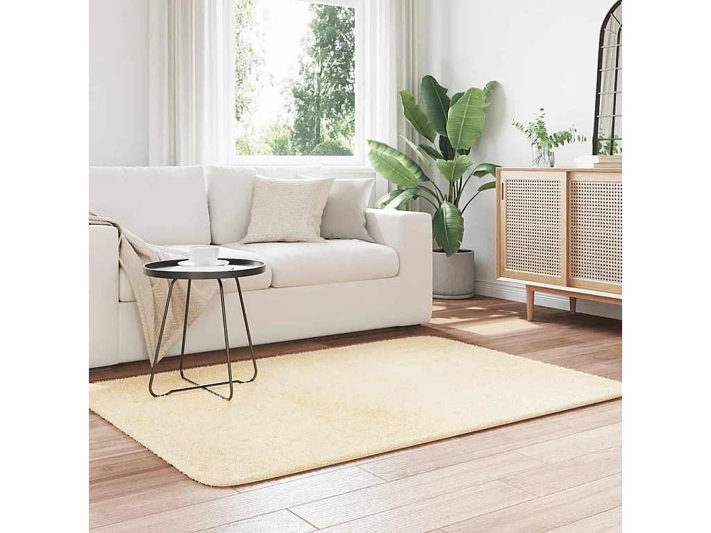 Alfombra de pelo largo NAVARRA crema 120x170 cm poliéster