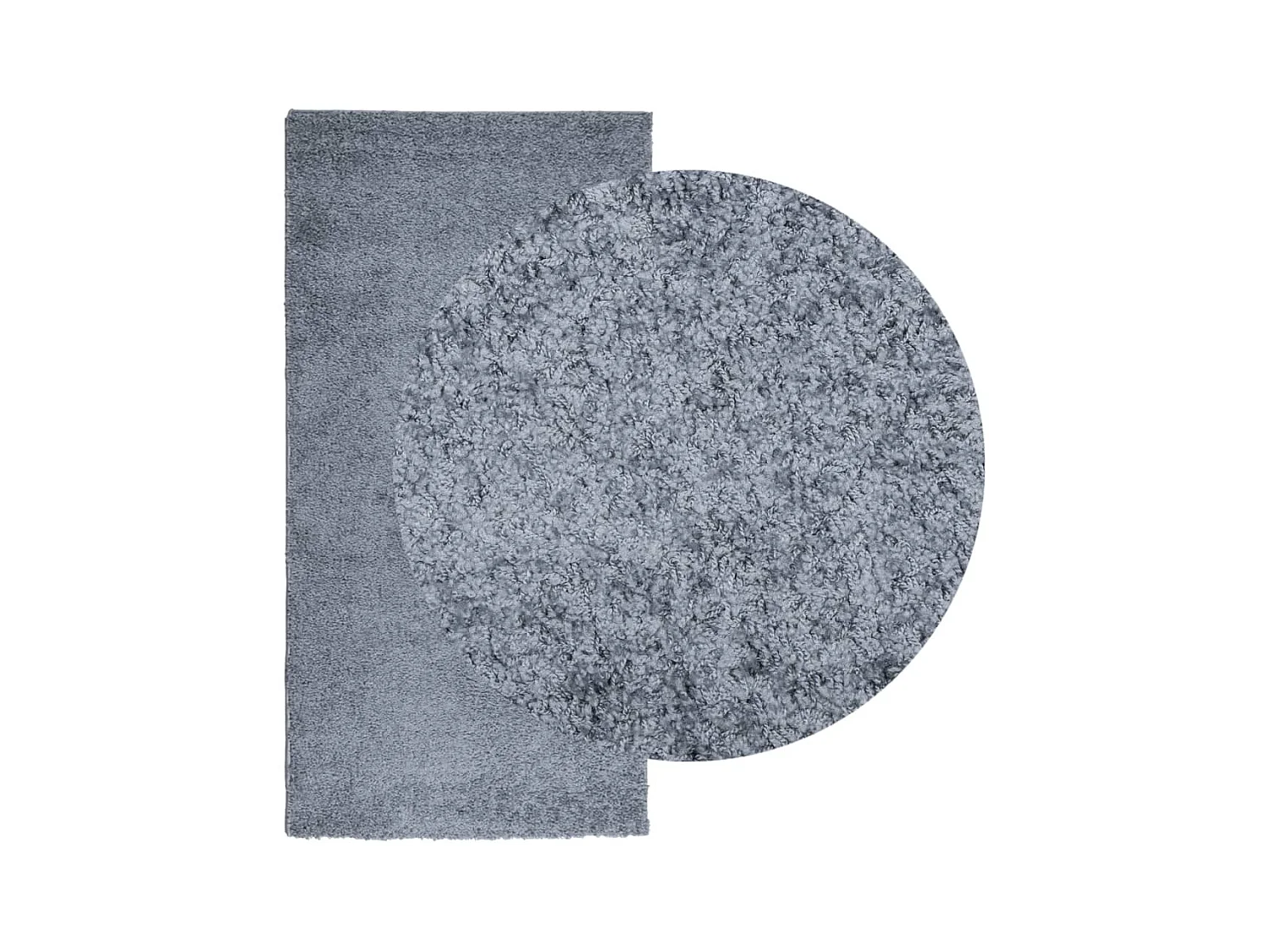 Alfombra peluda PAMPLONA, pelo largo, azul moderno, 100x200 cm