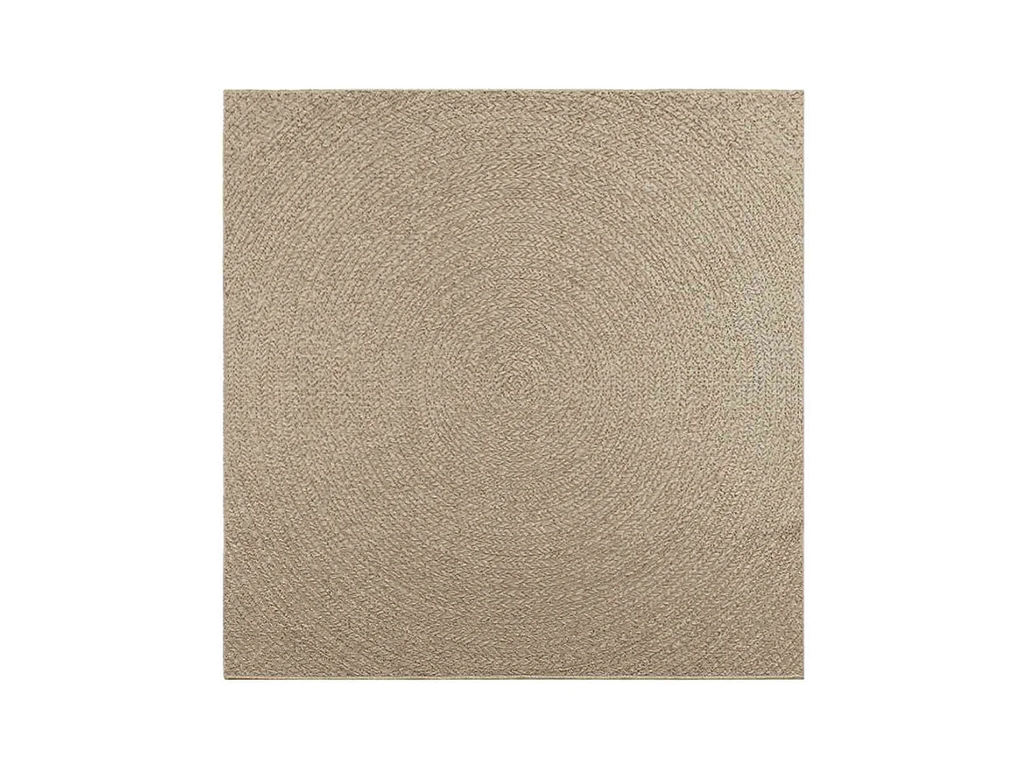 Tapis ZIZUR beige 200x200 cm aspect de jute intérieur extérieur