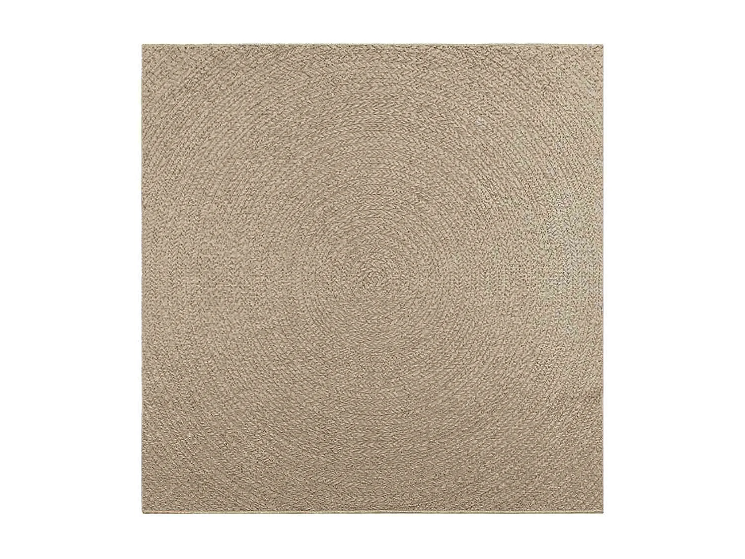 Tapis ZIZUR beige 200x200 cm aspect de jute intérieur extérieur