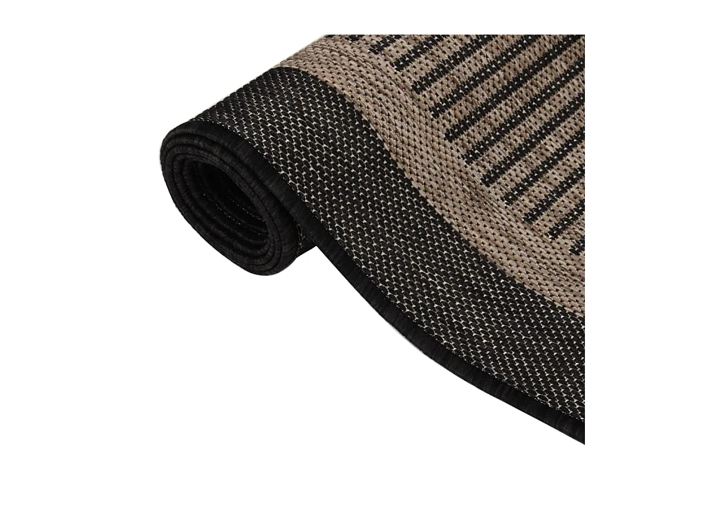 Alfombra de exterior de tejido plano 140x200 cm Marrón oscuro