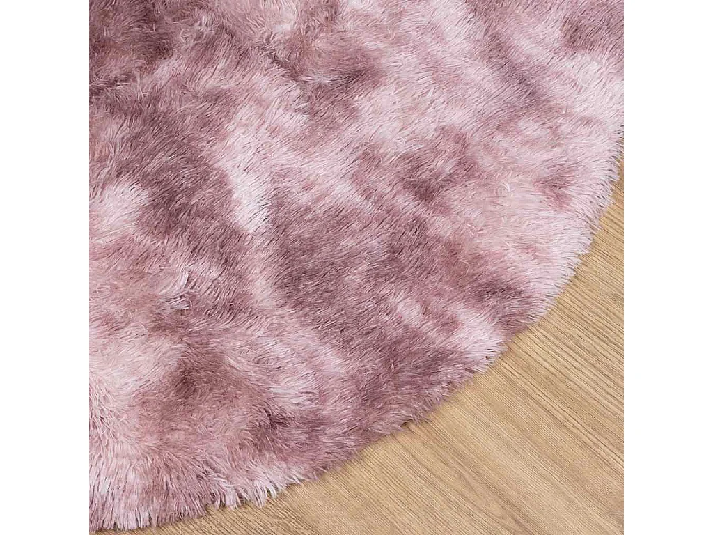 Tappeto shaggy a pelo lungo NAVARRA rosa cipria 160x160 cm