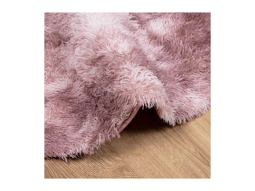Alfombra de pelo largo NAVARRA rosa empolvado 160x160 cm