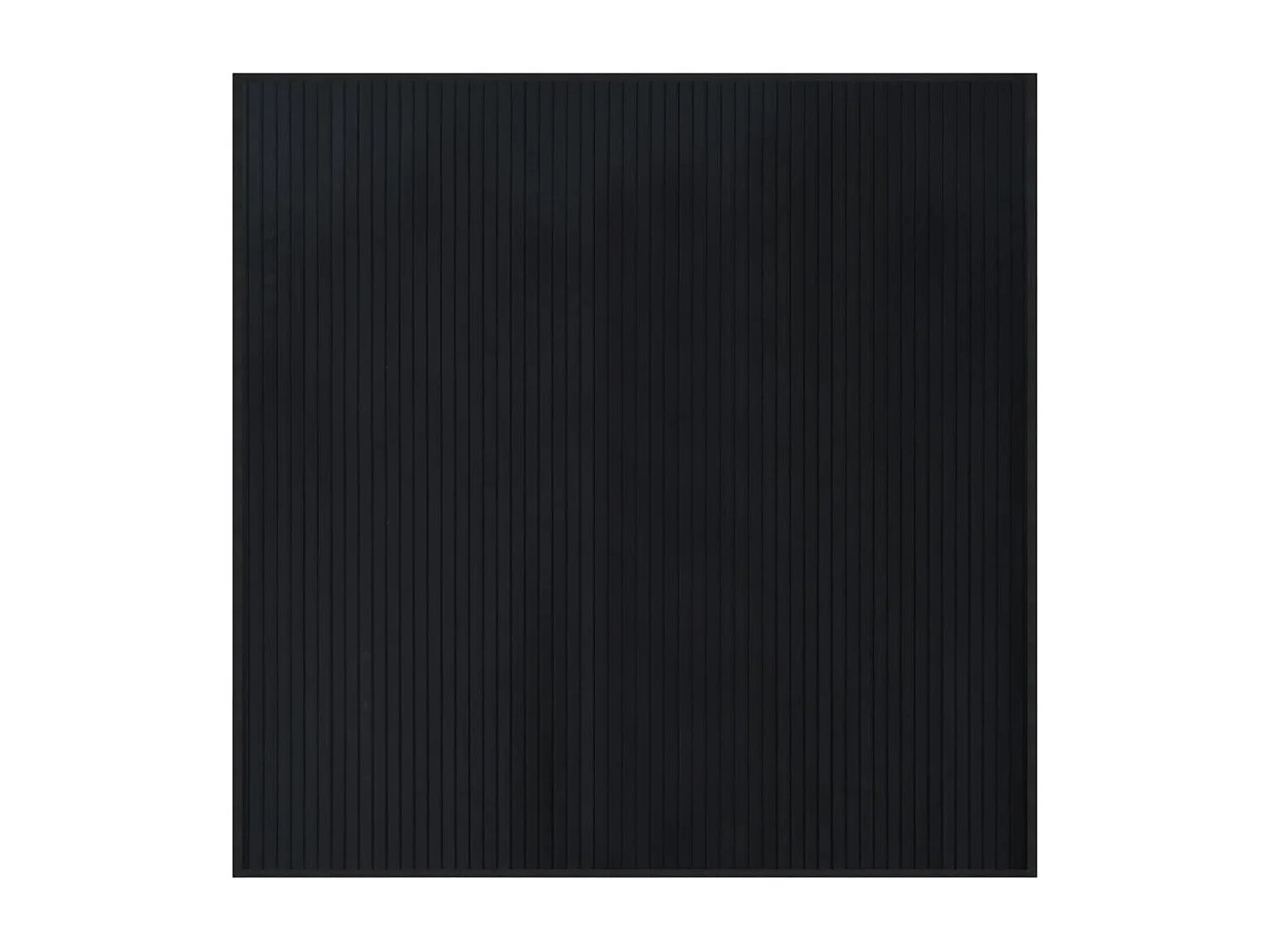 Tapis carré noir 100x100 cm bambou