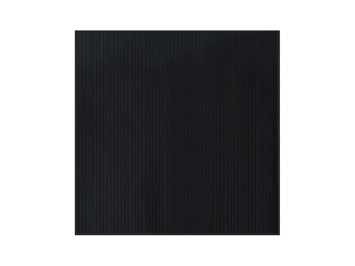 Zwart vierkant tapijt 100x100 cm bamboe