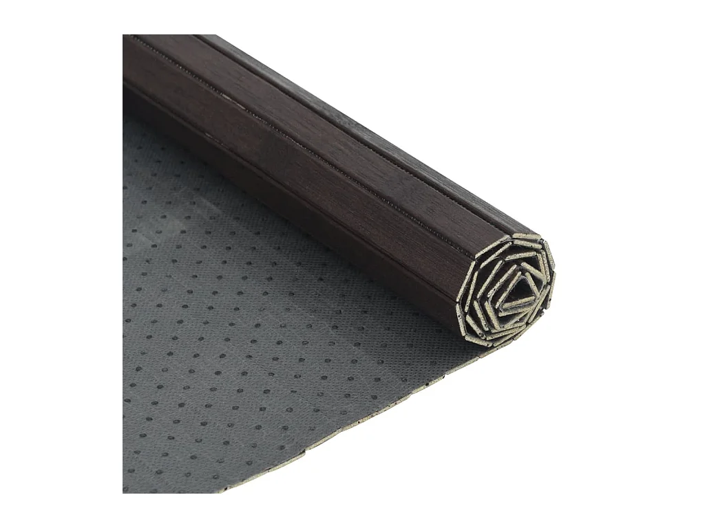 Tapis rectangulaire marron foncé 70x200 cm bambou