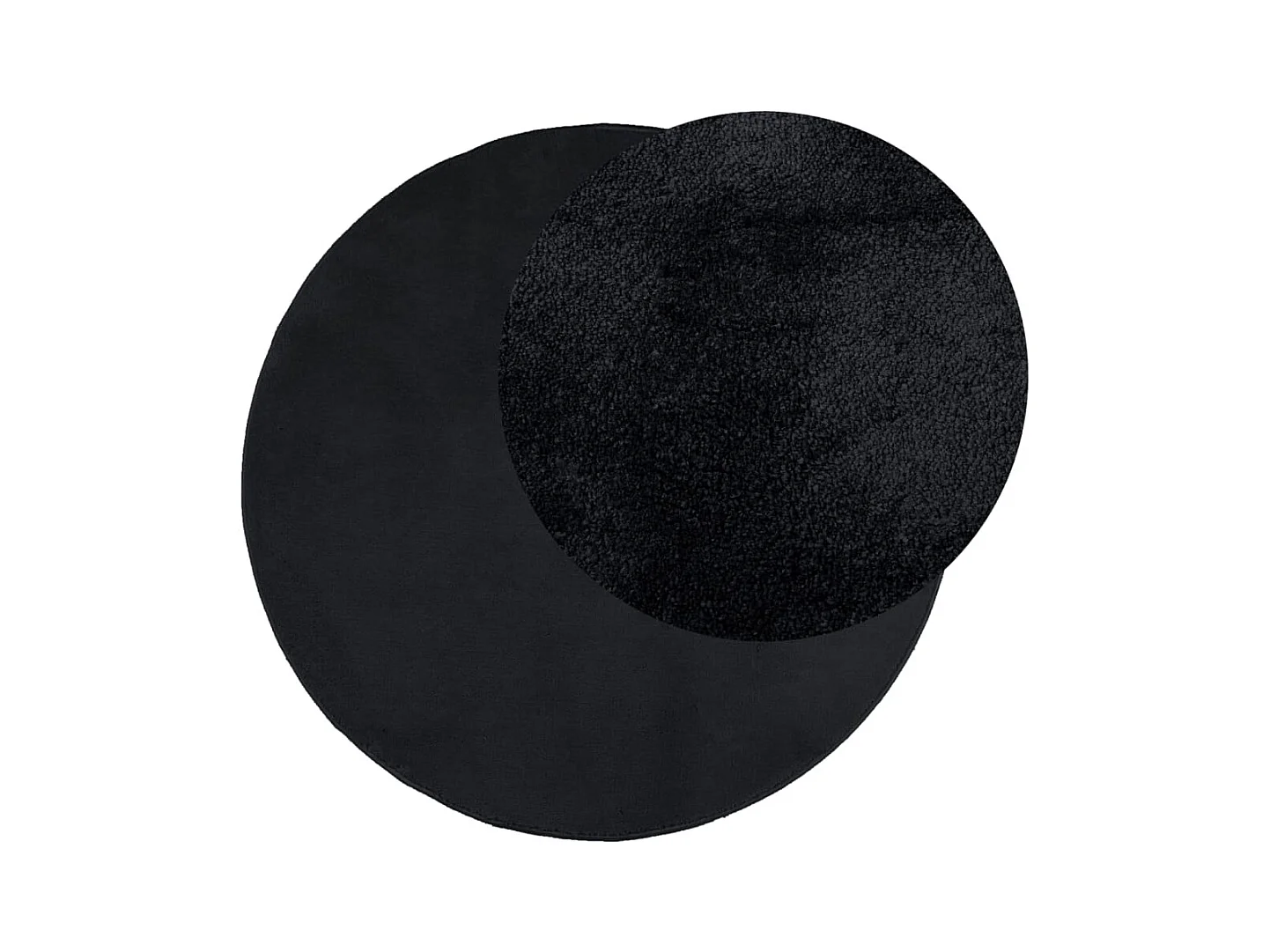 Tapis OVIEDO à poils courts noir Ø 200 cm