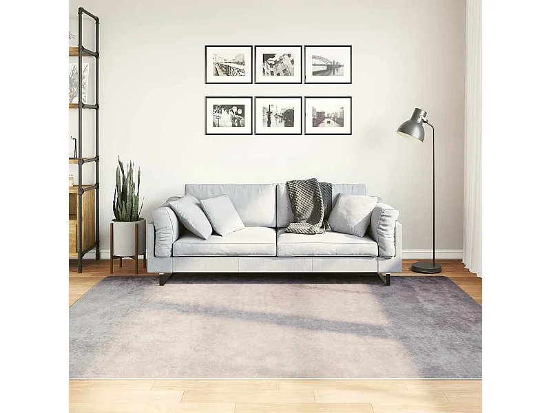 Tapis lavable gris 150x230 cm antidérapant