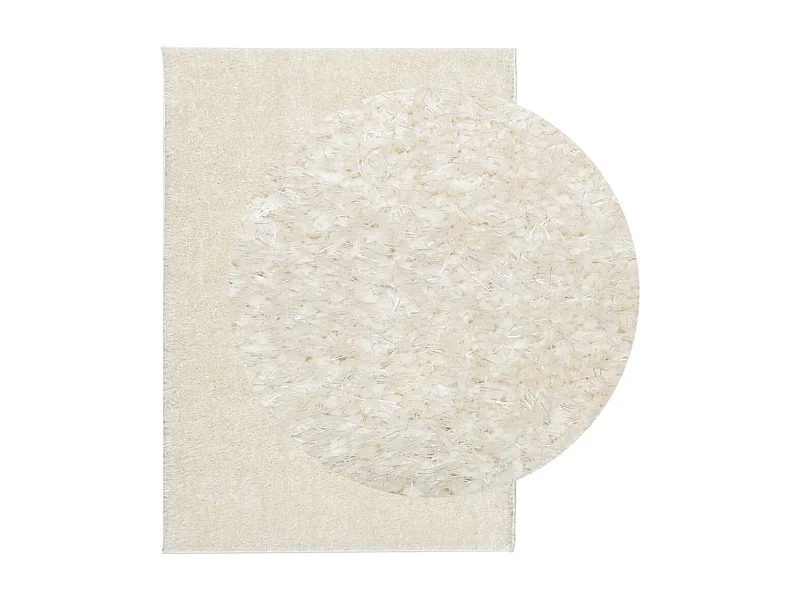 Tappeto ISTAN a pelo lungo, effetto crema lucido, 160x230 cm