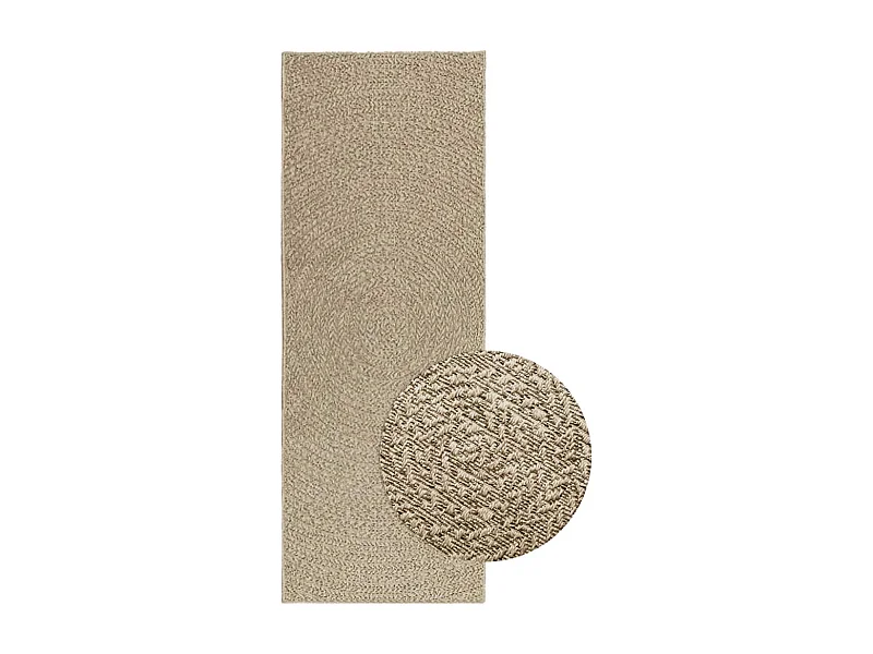 Tapis ZIZUR beige 80x200 cm aspect de jute intérieur extérieur