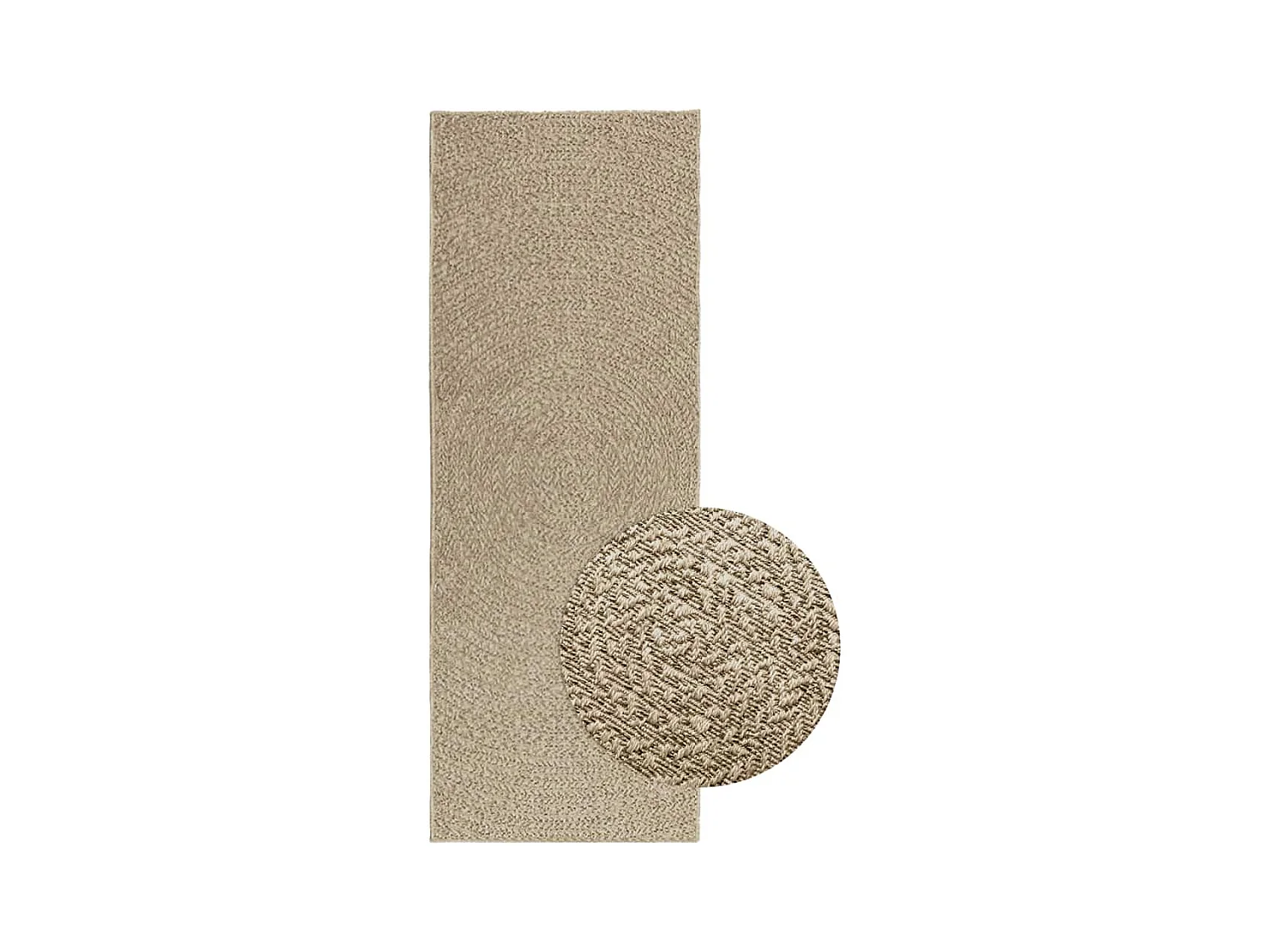 Tapis ZIZUR beige 80x200 cm aspect de jute intérieur extérieur