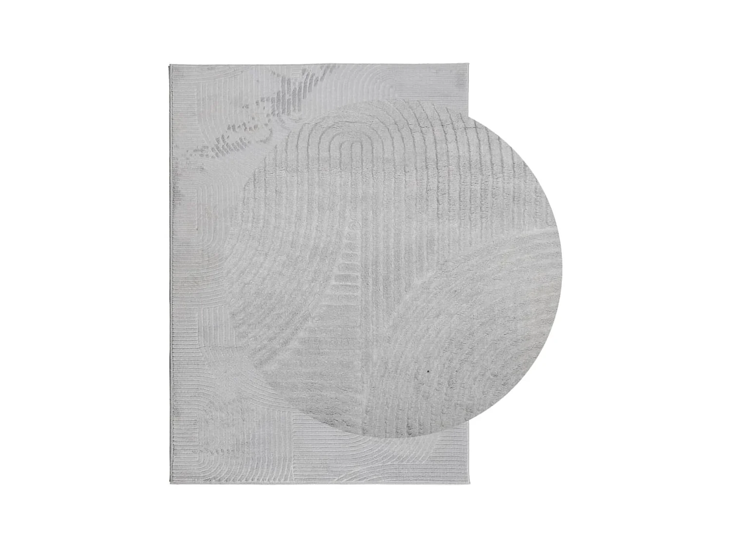 Alfombra de pelo corto IZA estilo escandinavo gris 240x340 cm