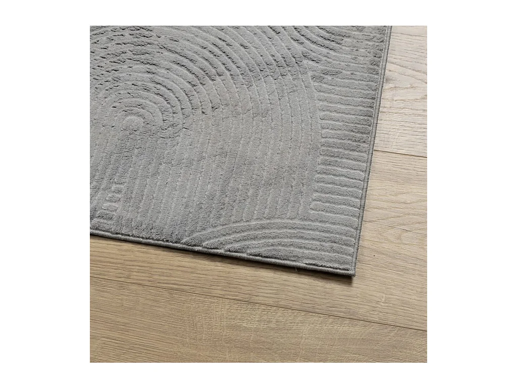 Alfombra de pelo corto IZA estilo escandinavo gris 240x340 cm