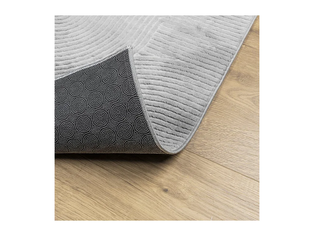 Alfombra de pelo corto IZA estilo escandinavo gris 240x340 cm