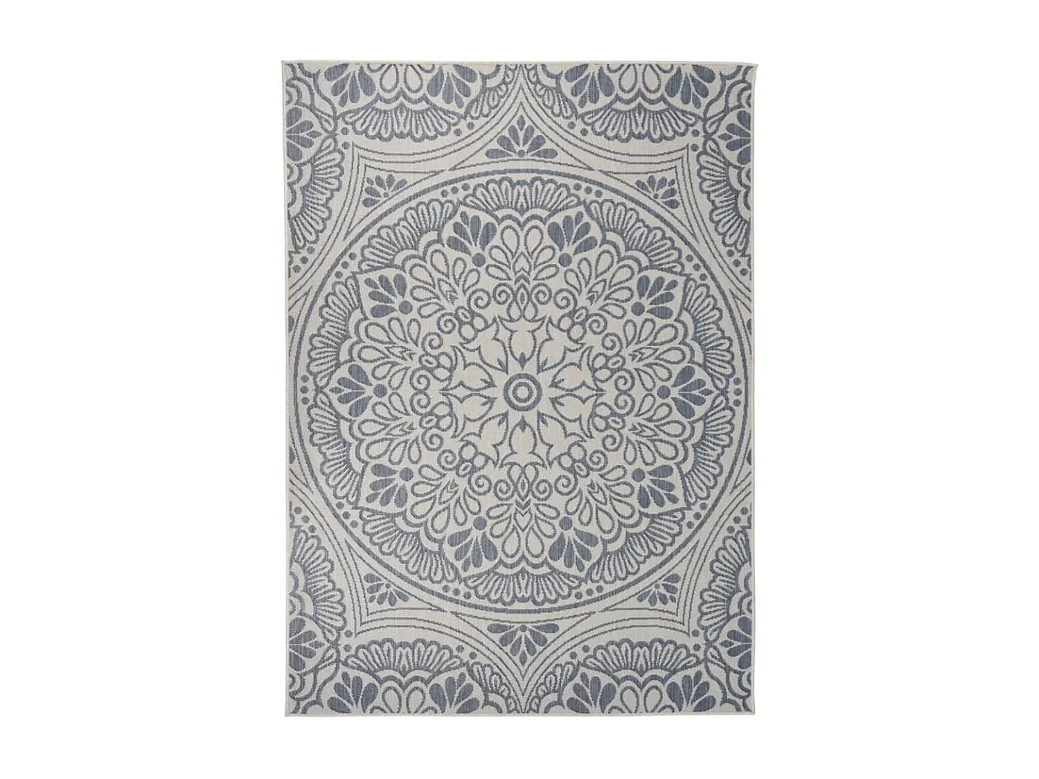 Tappeto da esterno a trama piatta 200x280 cm Motivo blu