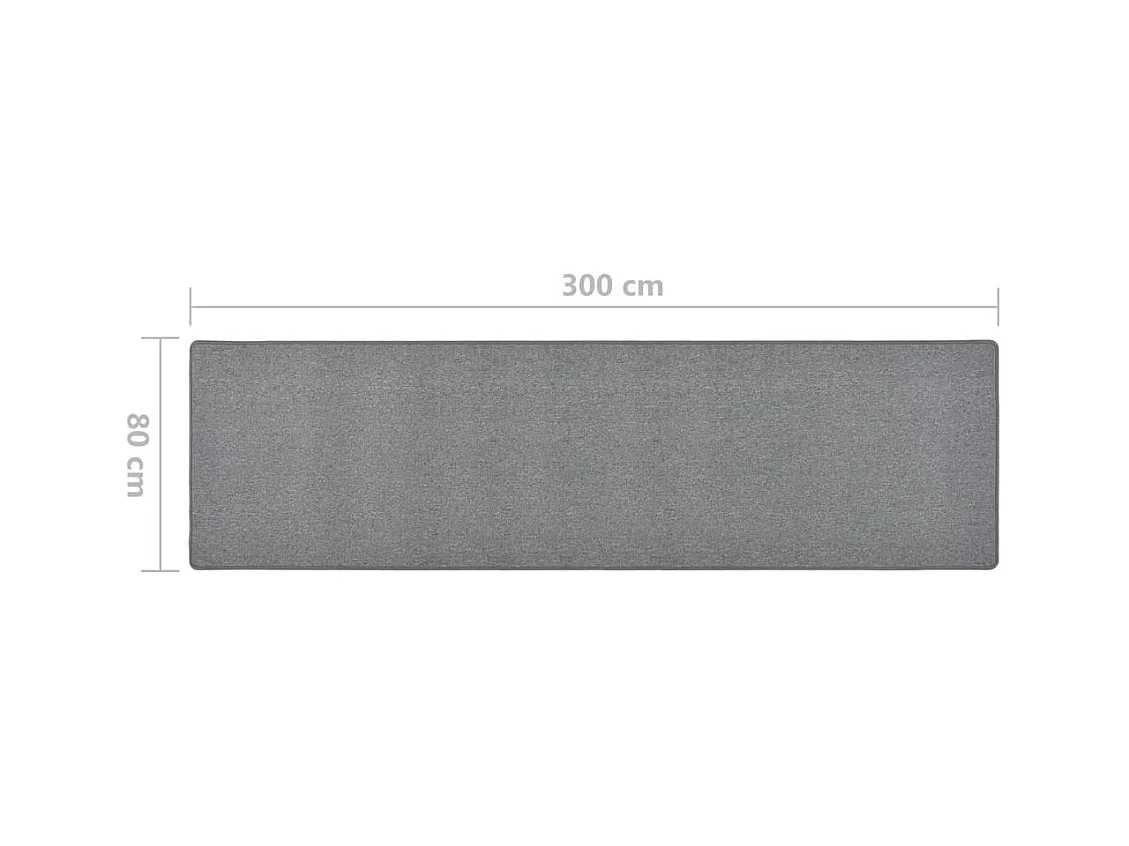 Tapis de couloir Gris foncé 80x300 cm