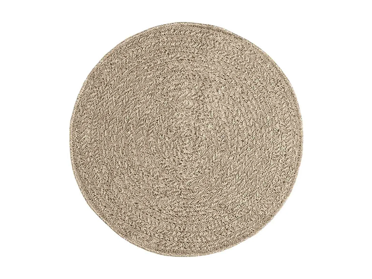 Alfombra beige ZIZUR Ø 90 cm efecto yute para interior y exterior