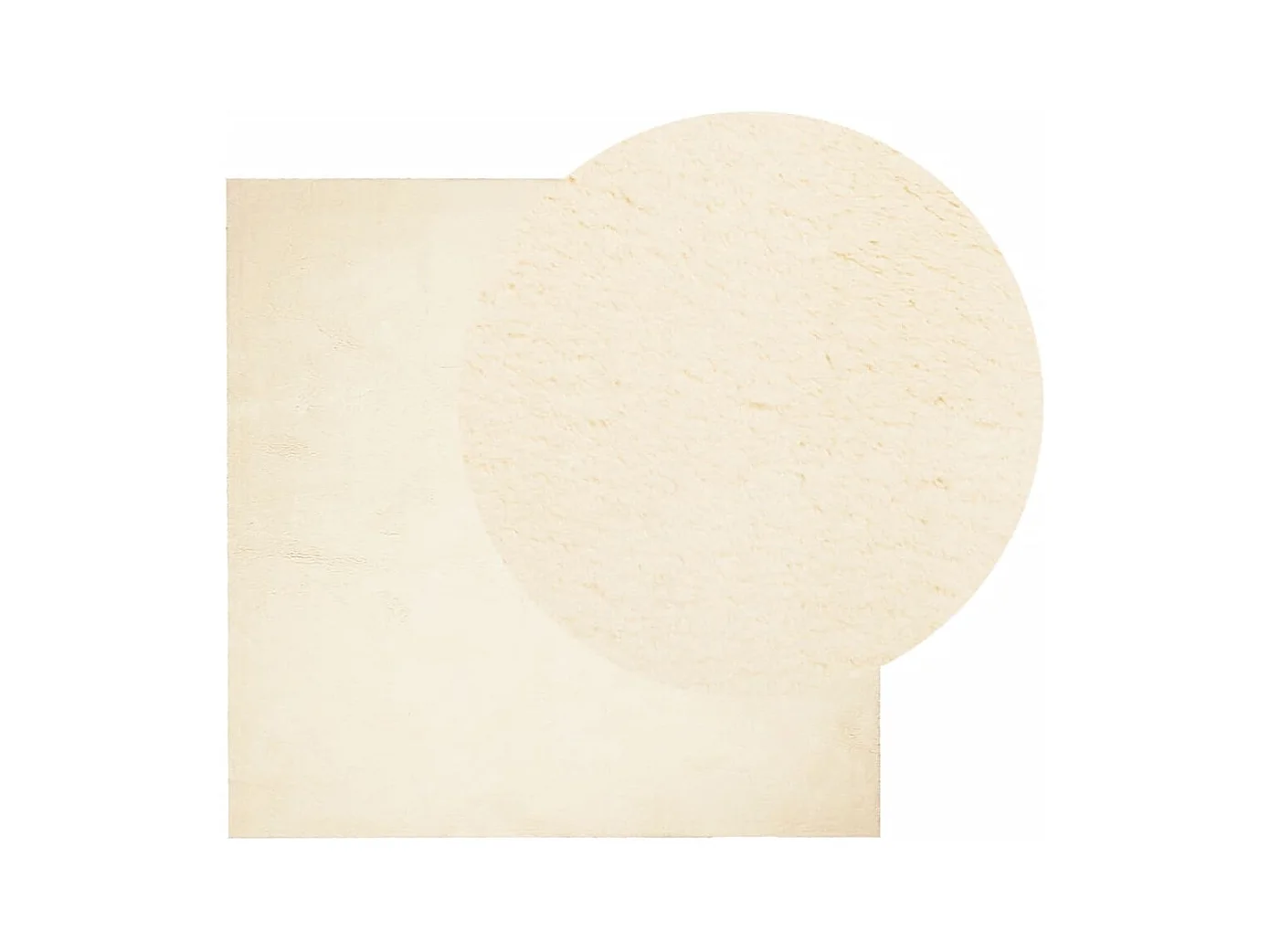 Tapis HUARTE à poils courts doux et lavable crème 200x200 cm