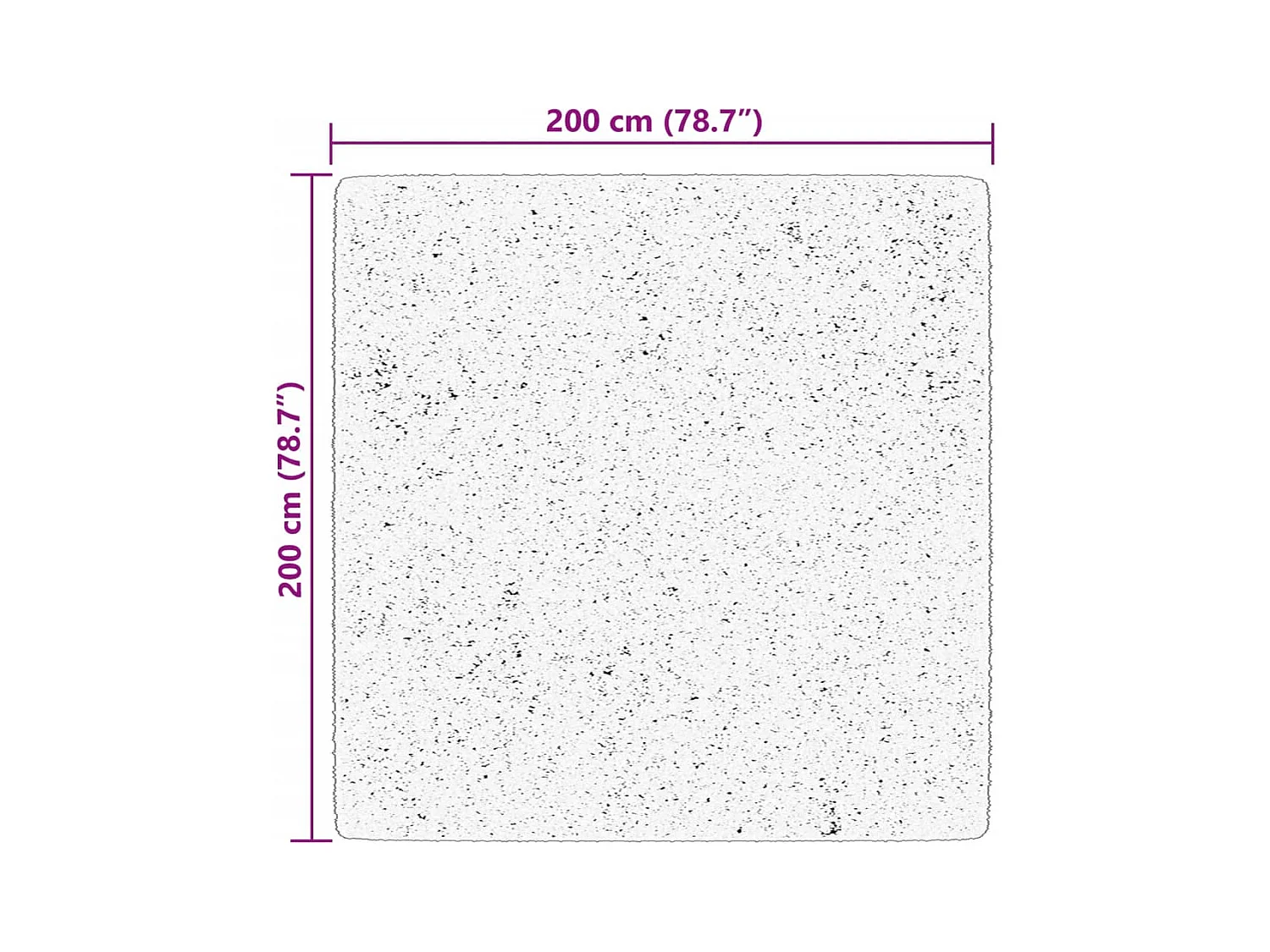 Tapis HUARTE à poils courts doux et lavable crème 200x200 cm