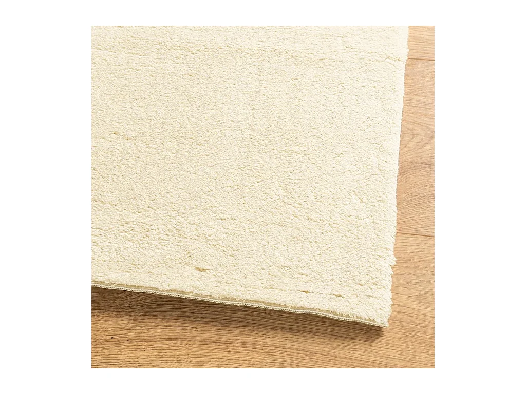 Tapis HUARTE à poils courts doux et lavable crème 200x200 cm