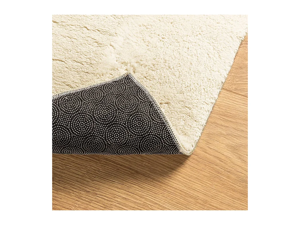 Tapis HUARTE à poils courts doux et lavable crème 200x200 cm