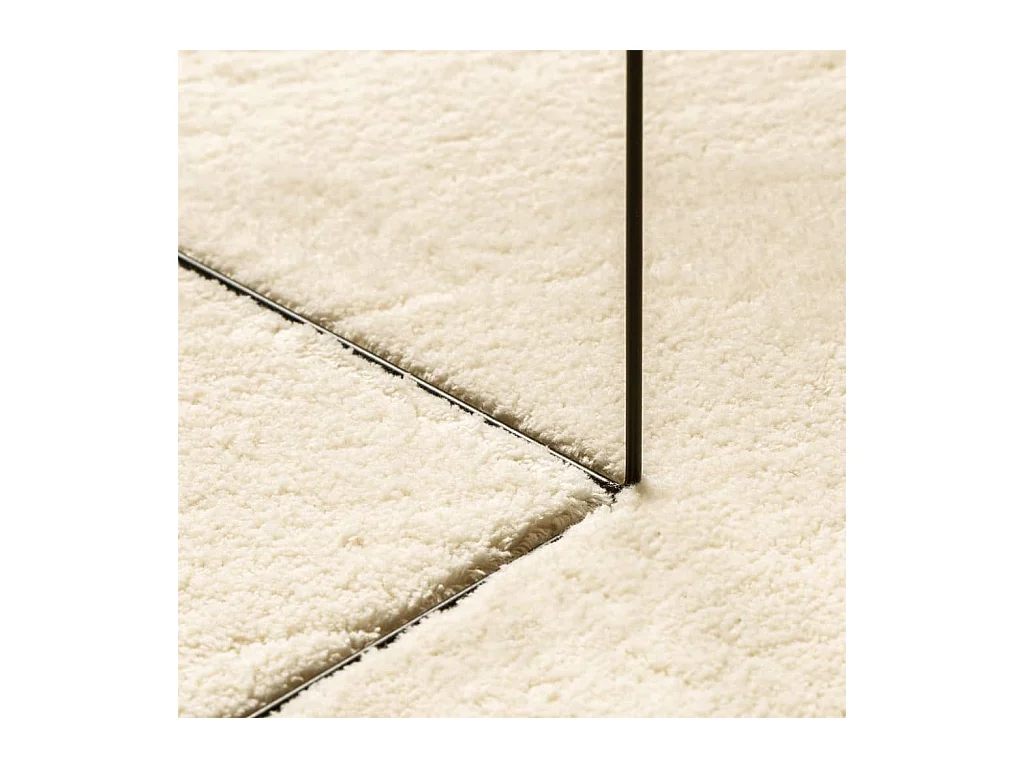 Tapis HUARTE à poils courts doux et lavable crème 200x200 cm