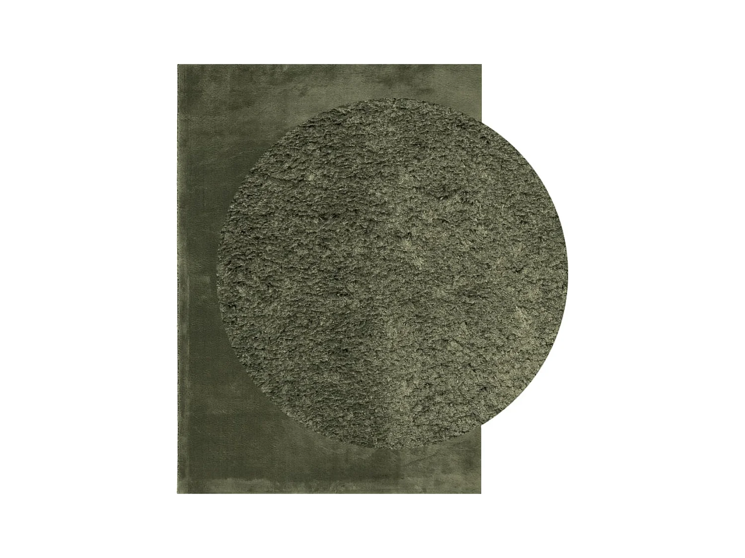 HUARTE zacht kortpolig wasbaar bosgroen vloerkleed 140x200 cm