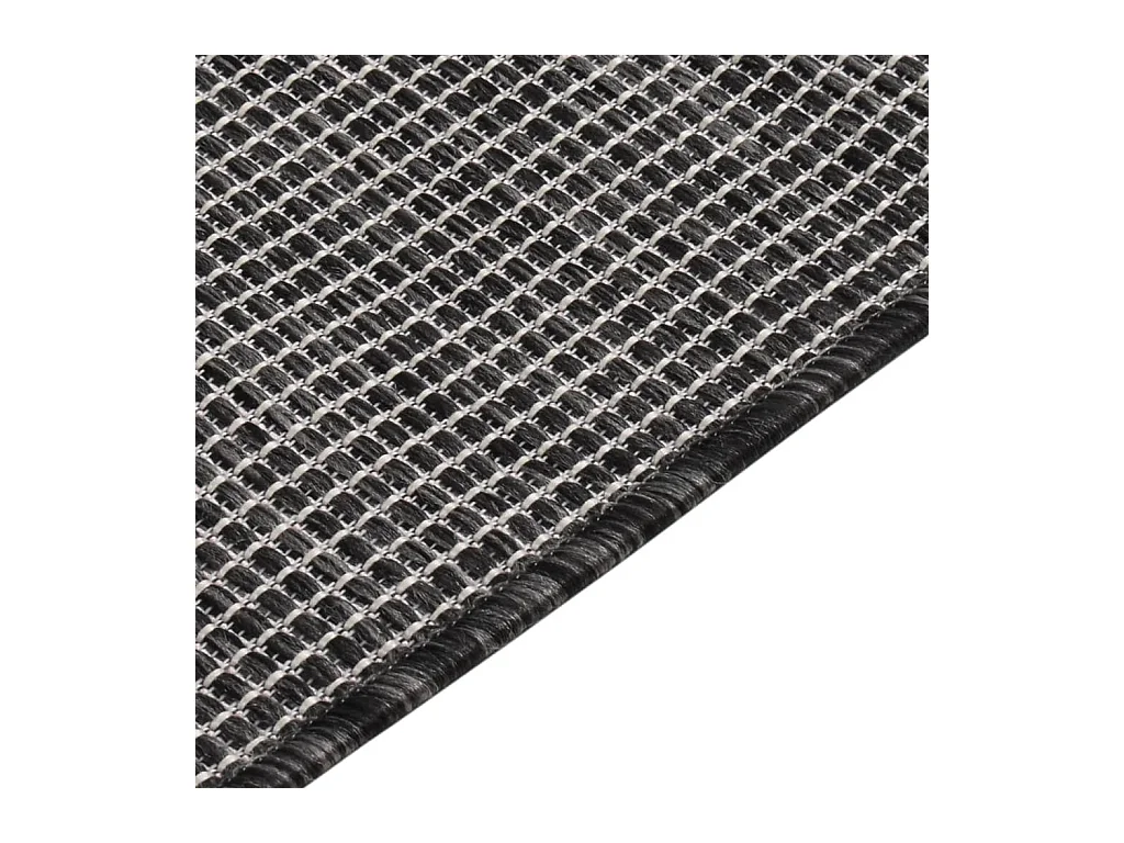 Platgeweven buitenkleed 160x230 cm Grijs