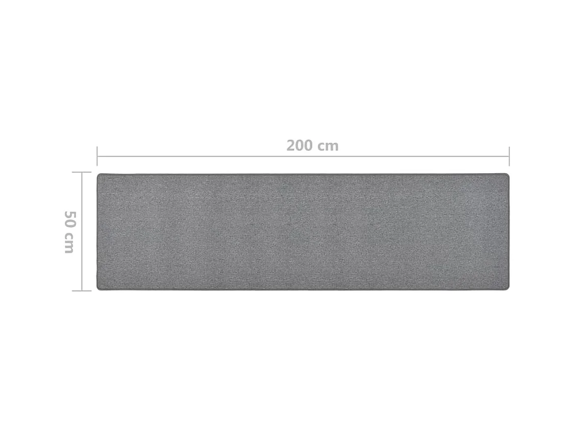 Tapis de couloir Gris foncé 50x200 cm