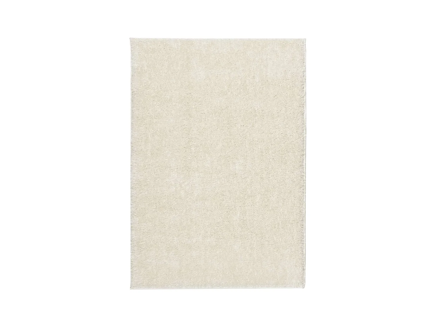 ISTAN vloerkleed met lange pool, glanzende crèmelook, 140x200 cm