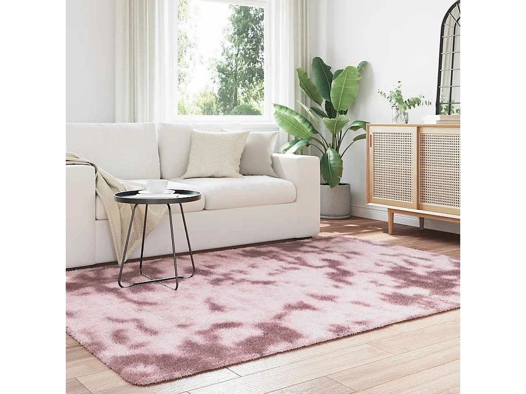 Alfombra peluda NAVARRA Rosa Polvo 160x230 cm