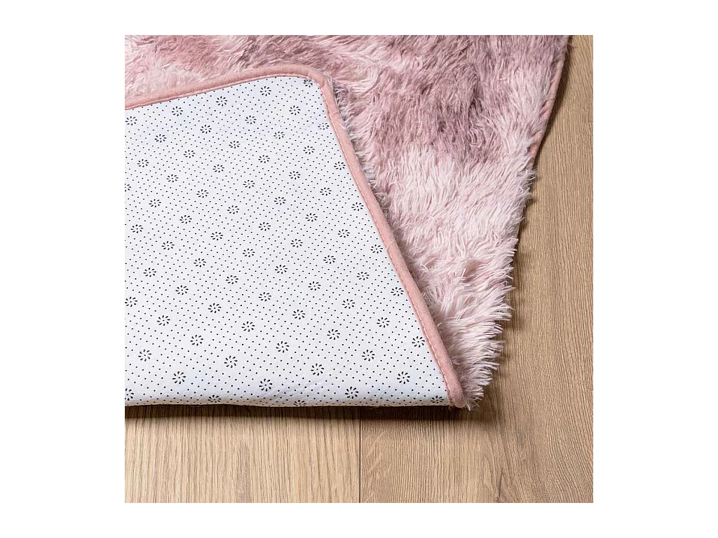 Tapis Shaggy à poils longs NAVARRA rose poudré 160x230 cm