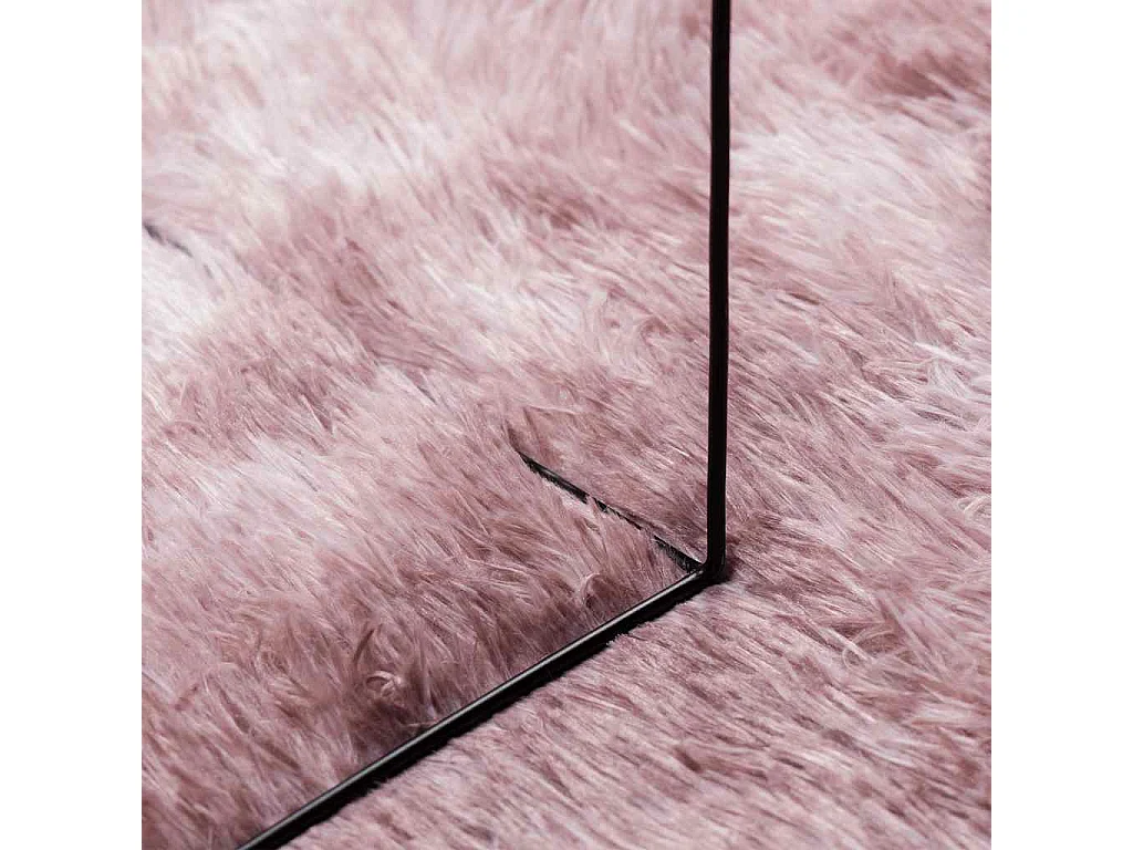 Tapis Shaggy à poils longs NAVARRA rose poudré 160x230 cm
