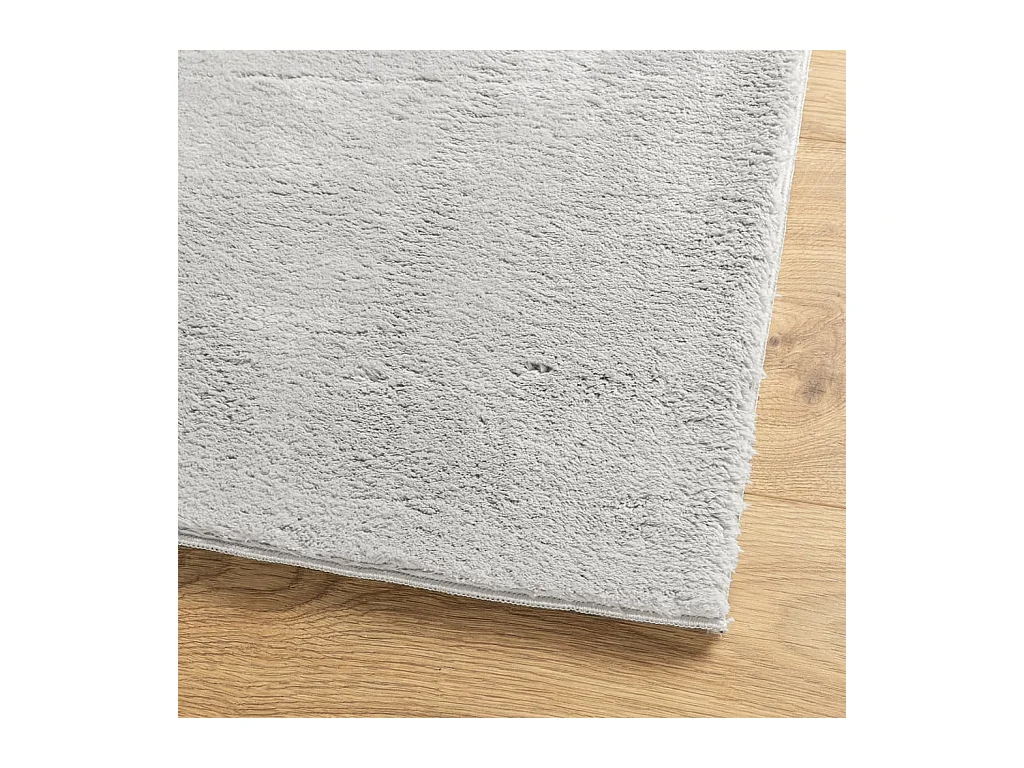 Tapis HUARTE à poils courts doux et lavable gris 160x160 cm