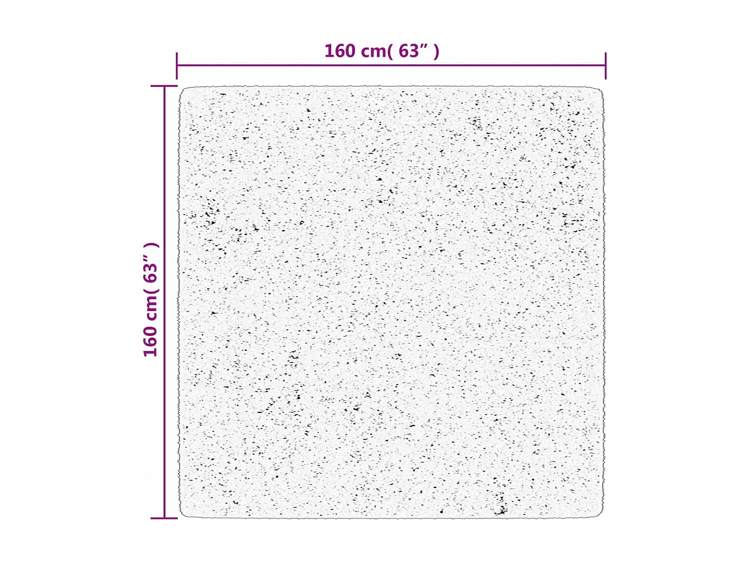 Tapis HUARTE à poils courts doux et lavable gris 160x160 cm