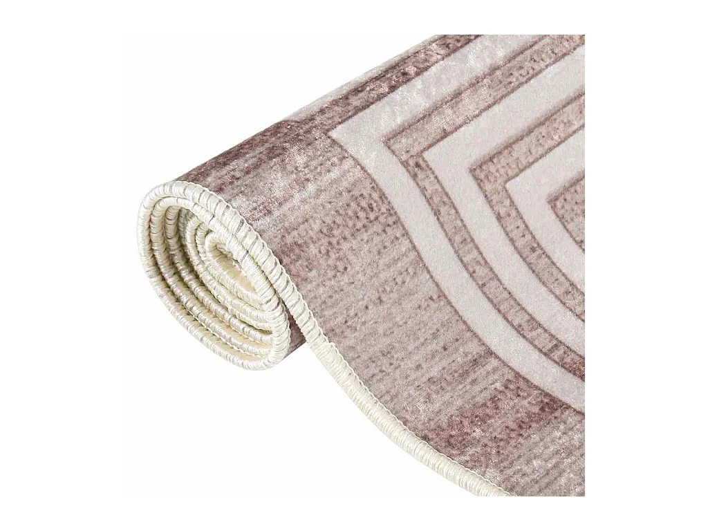 Tapis lavable antidérapant 160x230 cm beige