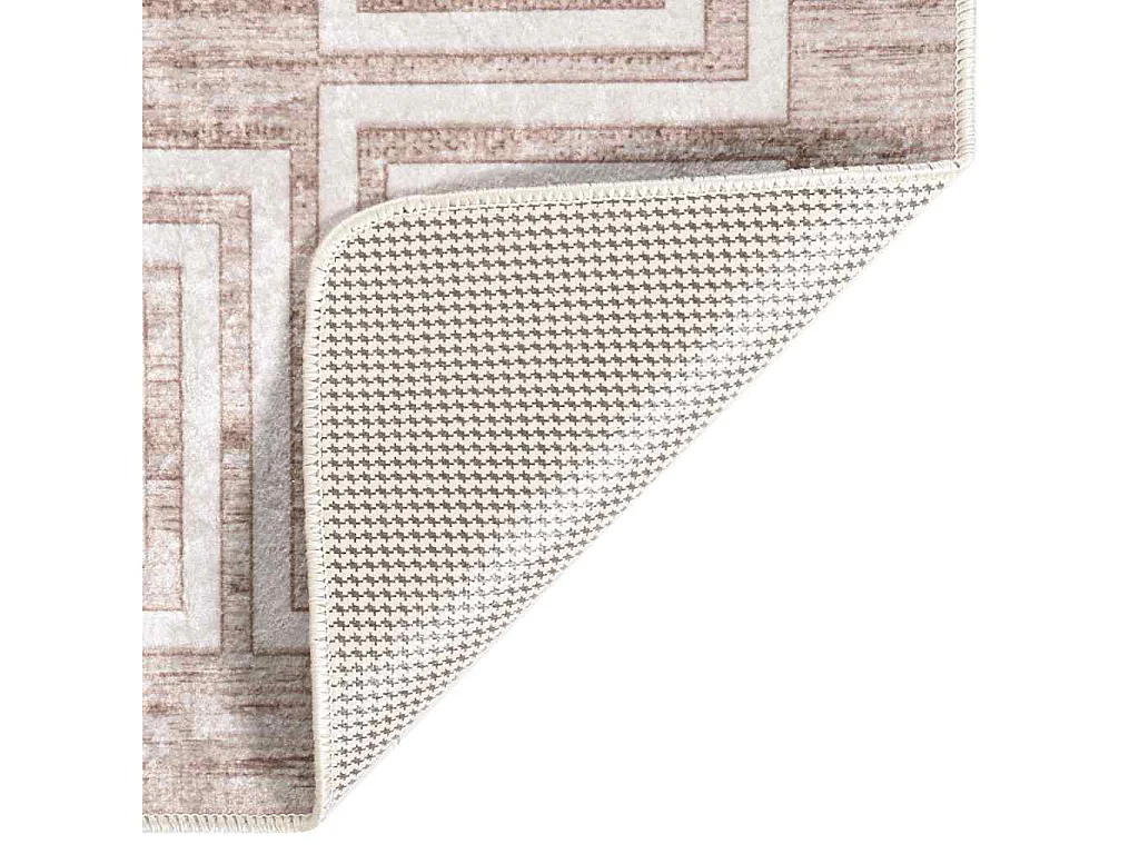 Tapis lavable antidérapant 160x230 cm beige