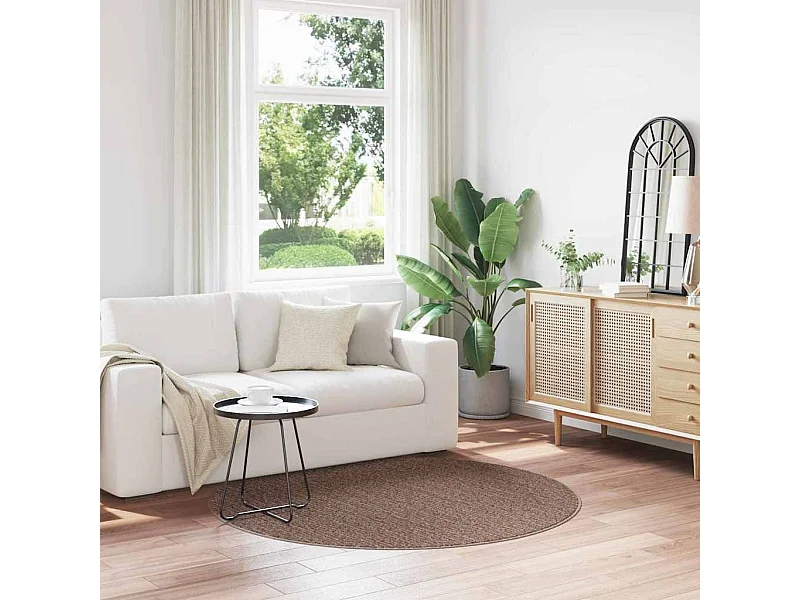 Tapis Marron 160 x 160 cm Polypropylène