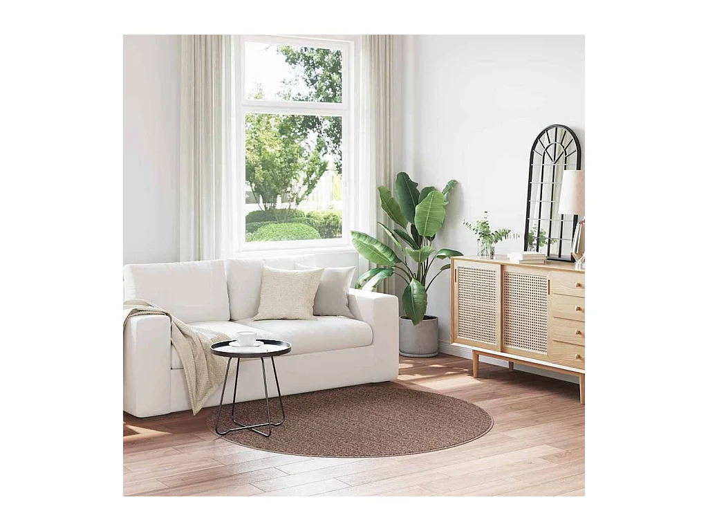 Tapis Marron 160 x 160 cm Polypropylène