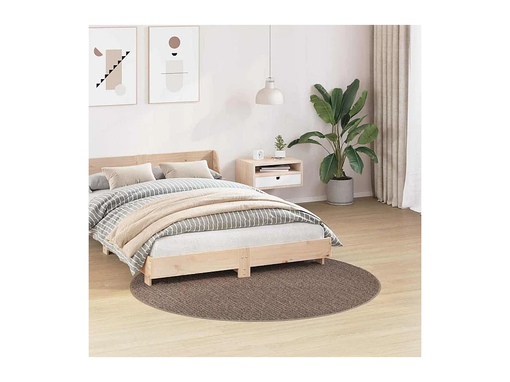 Tapis Marron 160 x 160 cm Polypropylène