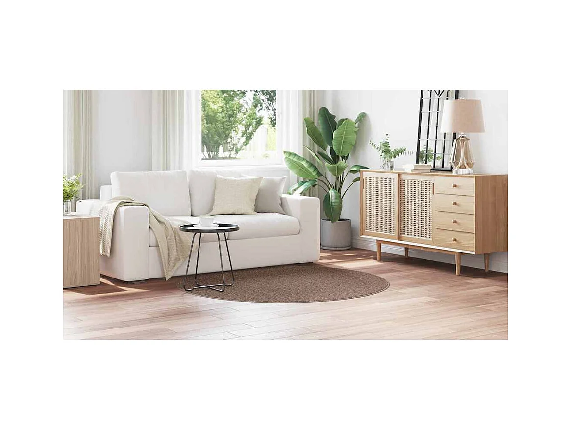 Tapis Marron 160 x 160 cm Polypropylène