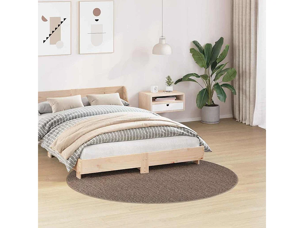 Tapis Marron 160 x 160 cm Polypropylène
