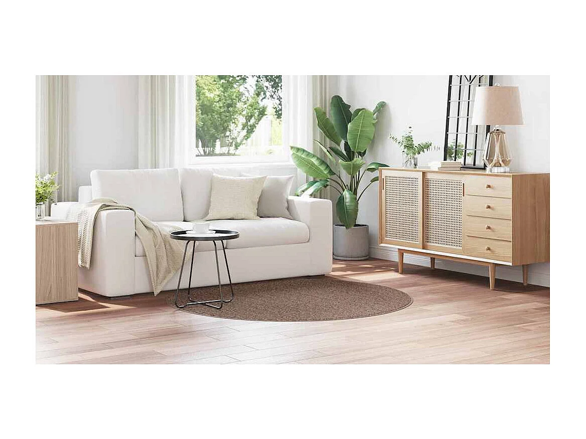 Tapis Marron 160 x 160 cm Polypropylène