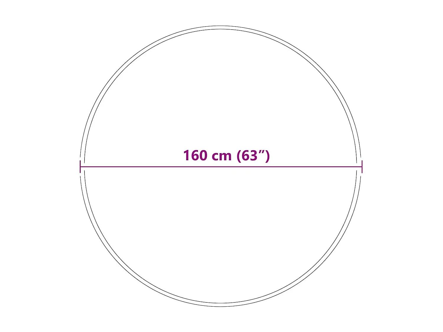 Tapis Marron 160 x 160 cm Polypropylène